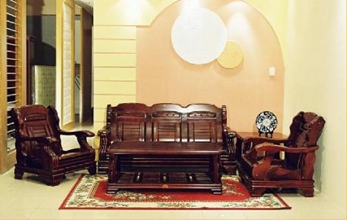 Thảm trang trí salon gỗ