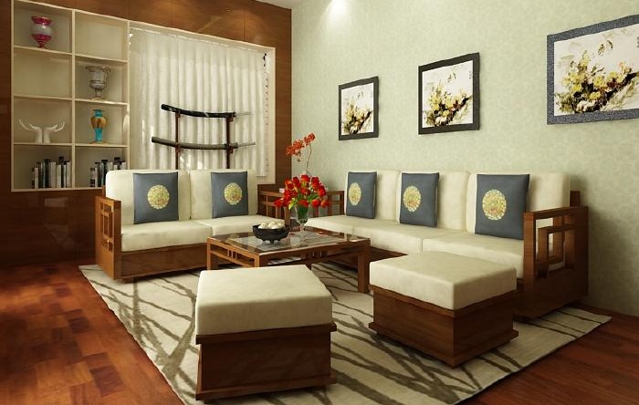 Thảm trang trí salon gỗ