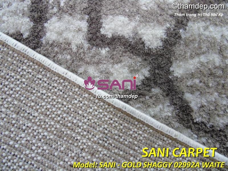 Thảm Thổ Nhĩ Kỳ SANI - SHAGGY 02992A WAITE gold-shaggy-waiter-02992a-de-tham-tho-nhi-ky-sani