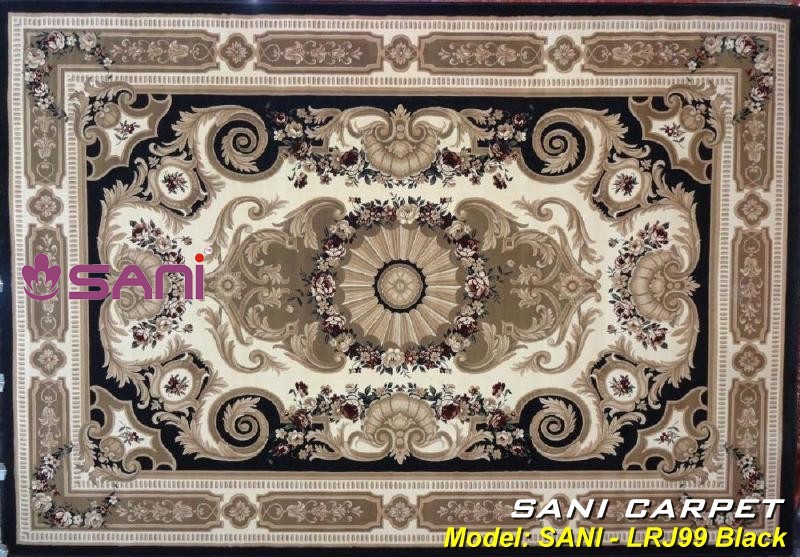 Tấm thảm hoa văn chất liệu len tự nhiên quan-2-tham-len-tu-nhien-maharajah 131505-96 99black