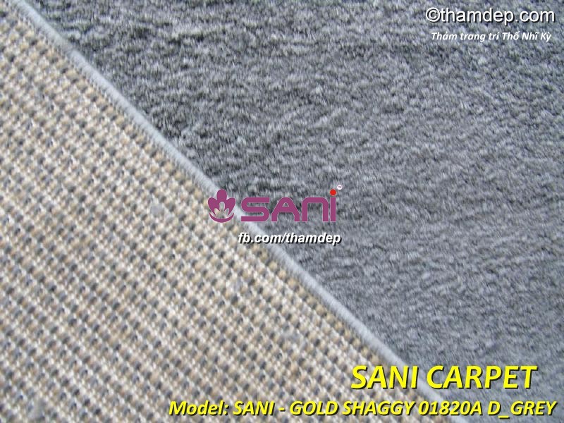 Thảm đẹp phòng giải trí gia đình SANI-GOLD SHAGGY 01820A D_GREY gold-shaggy-d grey-01820a-de-tham-tho-nhi-ky-sani