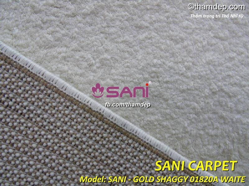 Thảm phòng giải trí gia đình SANI-GOLD SHAGGY 01820A WAITE gold-shaggy-waiter-01820a-de--tham-tho-nhi-ky-sani
