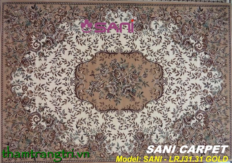 Thảm tấm len tự nhiên SANI- tham-len-tu-nhien-rajah 7603-23-gold
