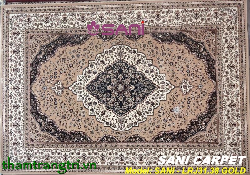 Thảm tấm len tự nhiên SANI- tham-len-tu-nhien-rajah 7606-23-gold