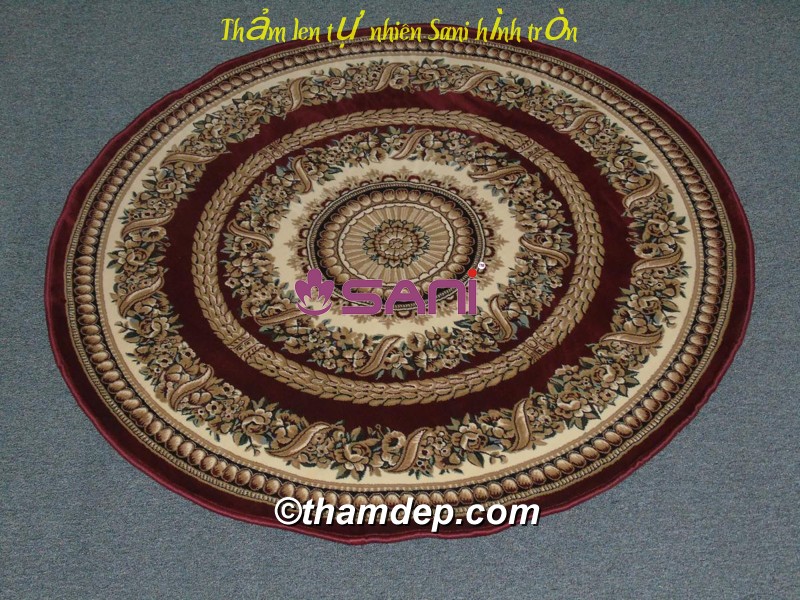 Thảm tròn hoa văn