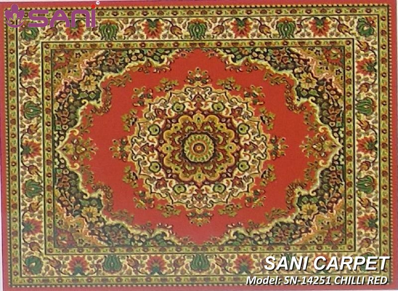 Mẫu thảm trải phòng thờ giá rẻ - Model: 14251 RED tham-tam-precle-sani-14251-chilli-red