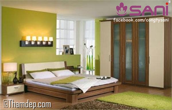 Thảm tấm trang trí màu xanh lá tham xanhla 03