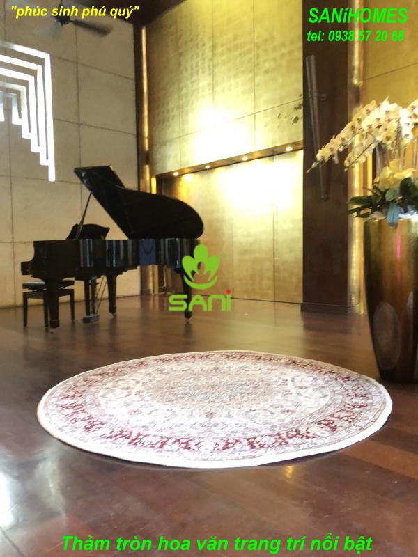 Thảm tròn trang trí khách sàn