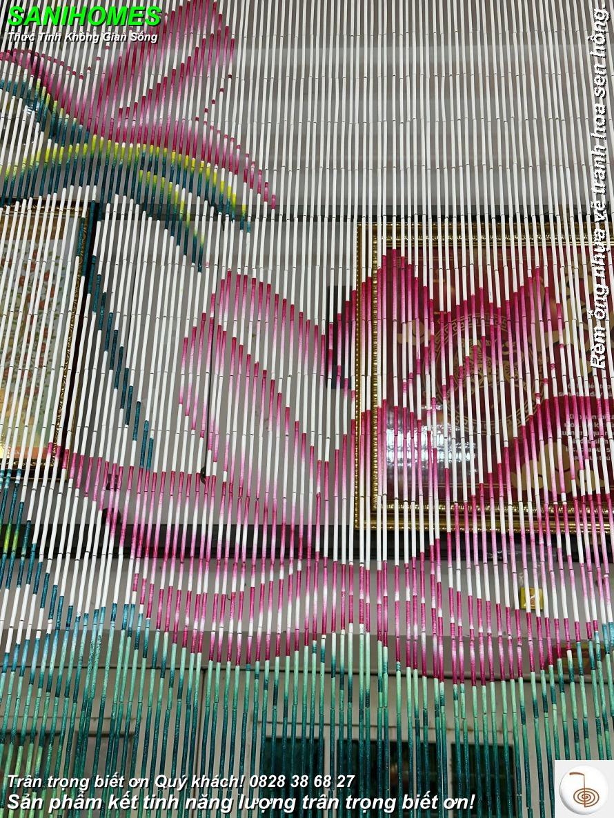 rem ong nhua ve tranh hoa hong 9